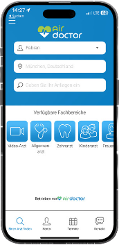 Air Doctor app on device